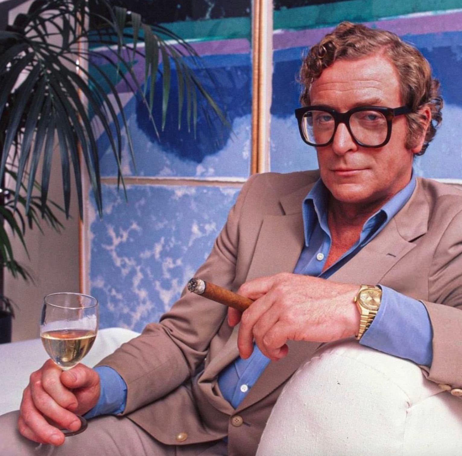 “Michael Caine in 1982.”